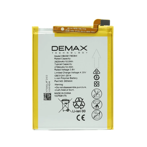 Demax Huawei Mate S Güçlendirilmiş Batarya HB436178EBW ürün görseli