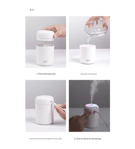 Blic 300ml Işıklı Aroma Yayıcılı Hava Nemlendirici CM-9S - 2