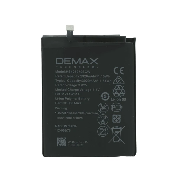 Demax Huawei Honor 8A Güçlendirilmiş Batarya HB405979ECW ürün görseli
