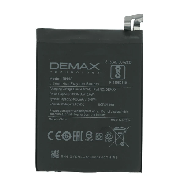 Demax Xiaomi Redmi Note 6 Pro Güçlendirilmiş Batarya BN48 ürün görseli