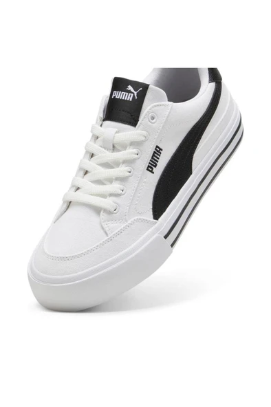 Puma Court Classic Vulc FS 396353 02 Unisex Sneaker Ayakkabı Beyaz Siyah 36-40