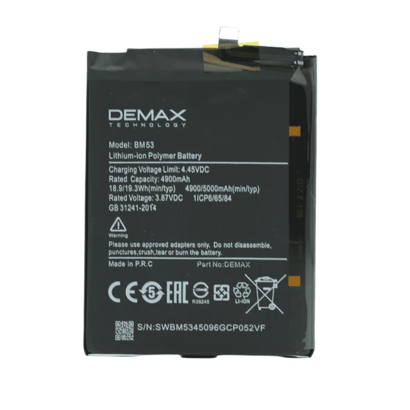 Demax Xiaomi Mi 10T Güçlendirilmiş Batarya BM53