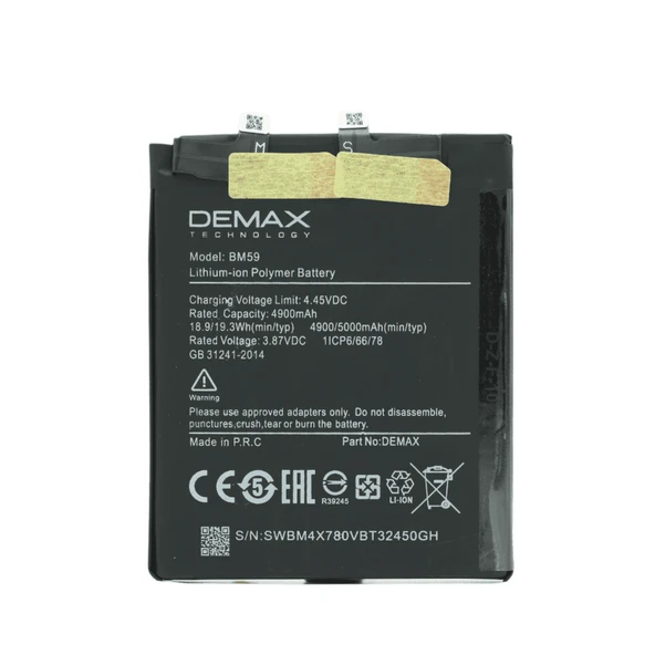 Demax Xiaomi Mi 11T Güçlendirilmiş Batarya BM59