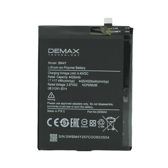 Demax Xiaomi Poco F3 Güçlendirilmiş Batarya BM4Y ürün görseli
