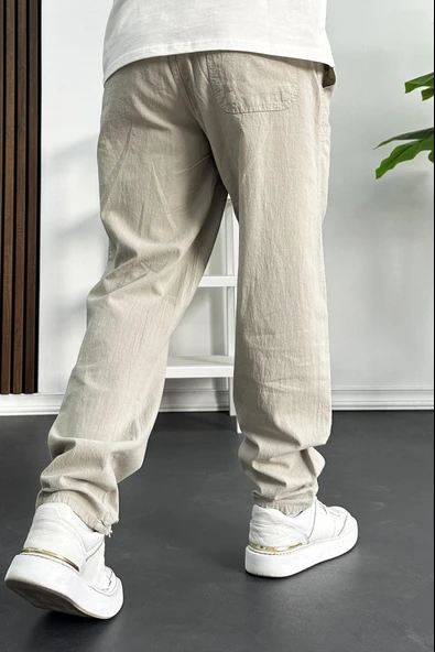 Erkek Baggy Kalıp Pantolon Bej Edw130 - 3