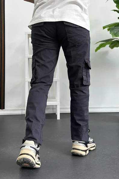Erkek Regular Kargo Cepli Pantolon Füme Edw232 - 5