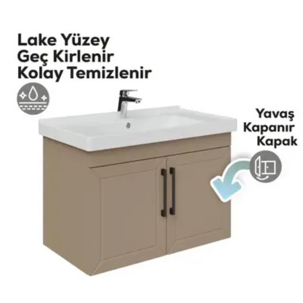 D20 Kapaklı Lavabo Dolabı Dafne Lake - 3