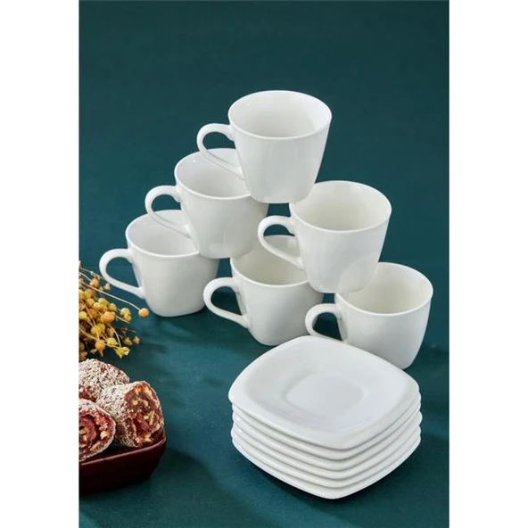 Cooker CKR3300 Porselen 6'lı Kahve Fincan Seti