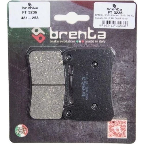 Benelli Trk 251 Ön Fren Organik 1 Takım Balata  Brenta ürün görseli 1