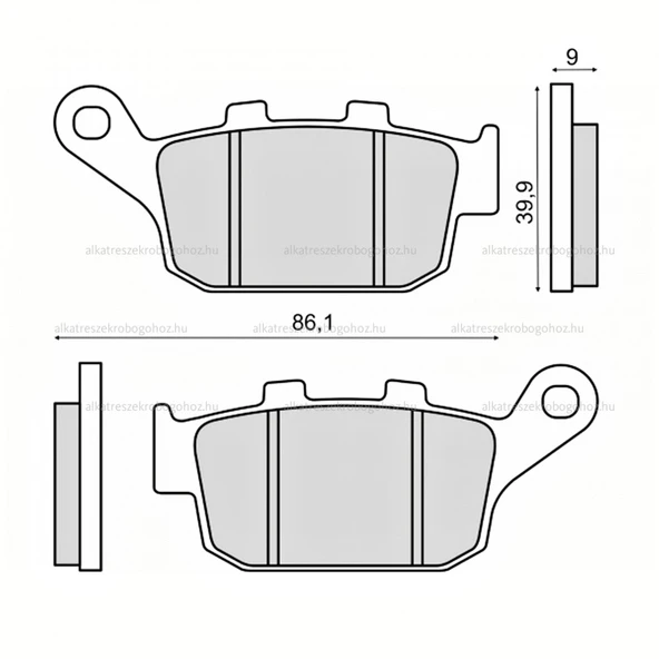 Honda CB 650 R Arka Fren Organik 1 Takım Balata  RMS - Resim 5