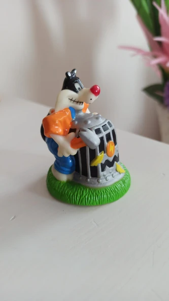 vintage sylvester orijinal yumuşak figür & 7 cm - 3