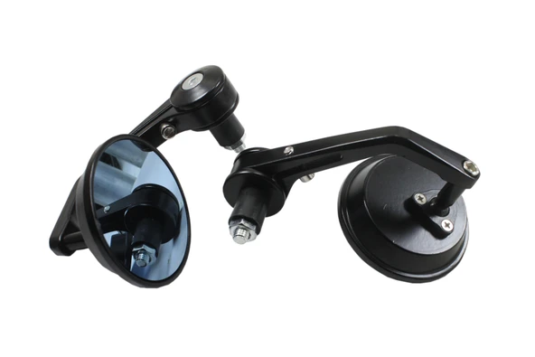 Motosiklet Gidon Ayna Takımı Beyaz Camlı Yuvarlak 1 Takım ürün görseli 1