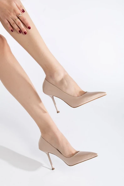 Dorethy Kadın Topuklu Ayakkabı Nude Cilt Stiletto - Resim 4