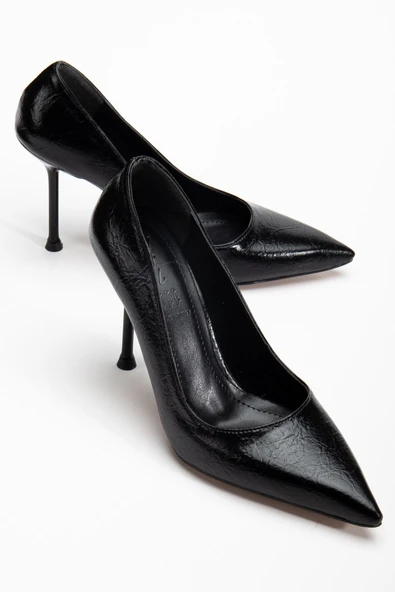 Dorethy Kadın Topuklu Ayakkabı Siyah Parlak Cilt Stiletto ürün görseli