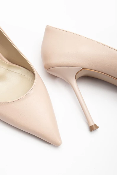 Dorethy Kadın Topuklu Ayakkabı Nude Cilt Stiletto - Resim 3