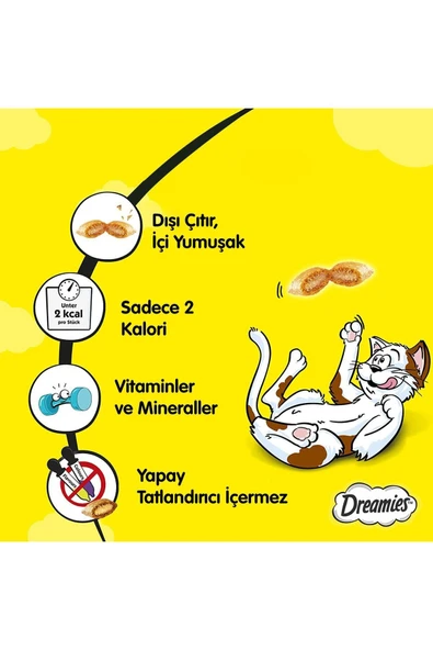 Dreamies Somon Balıklı Kedi Ödülü 6x60 gr - 3