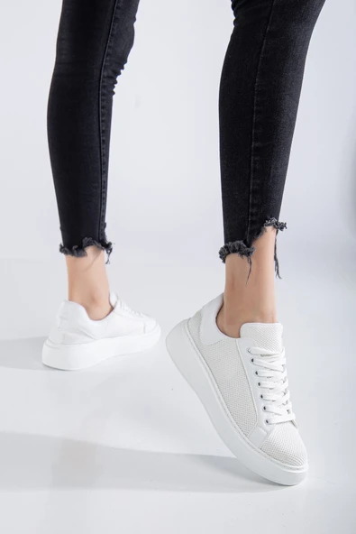 Jose Kadın Beyaz Triko Spor Ayakkabı ürün görseli