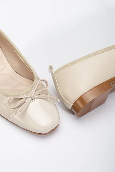 Lucas Kadın Bej Fiyonk Detaylı Günlük Babet - 3