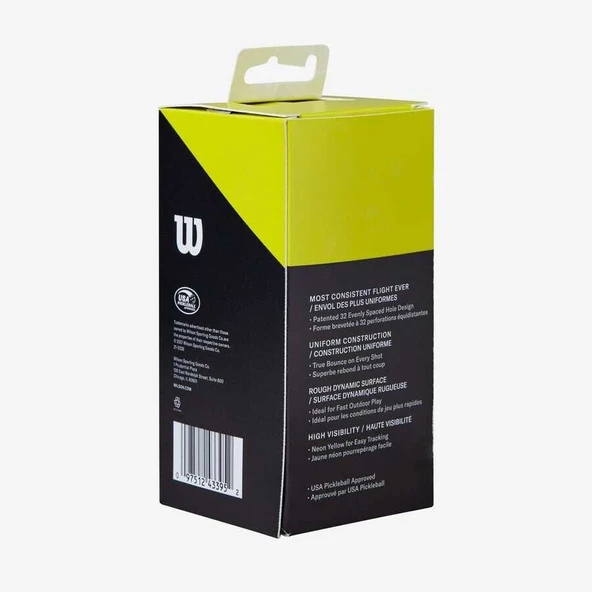 Wilson Pickleball Topu TRU 32 2 PACK Yellow WR8900501001 - 2