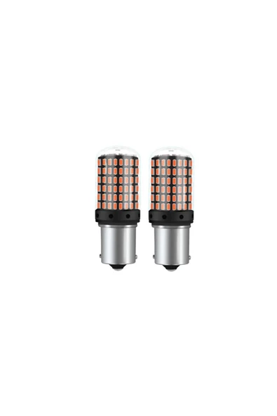 93 Tek Duy Led P21w 1156 Ba15s 144 Ledli Ultra Güçlü Kırmızı Işık (2 Adet)