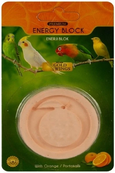 Gold Wings Premium Kuşlar için Portakallı Enerji Bloğu