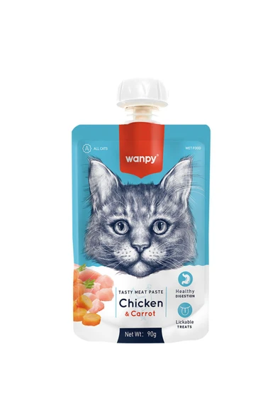 Wanpy Taze Tavuklu&havuçlu 10'lu Kedi Et Ezmesi 90 gr