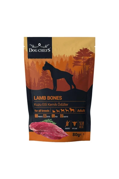 Dog Chefs Kuzu Etli Köpek Ödülü 80 gr