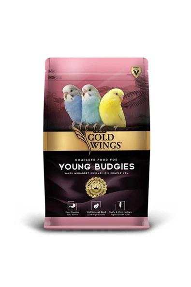 Gold Wings Premium Yavru Muhabbet Kuşu Yemi 1 Kg X2 Adet