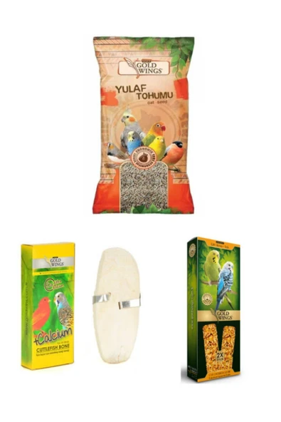 Gold Wings 3'lü Set(yulaf 300 Gr+mürekkep Balığı, Kalamar Kemiği+premium Ballı Kraker 2x65gr. Ikili)