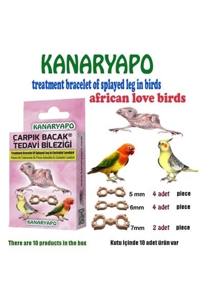 Kanaryapo Çarpık Bacak Tedavi Bileziği Sultan & Cennet (papağan) - 2