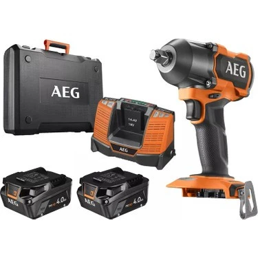 Aeg BSS 18MTF12BL-402C 18V 4.0Ah Çift Akülü Darbeli Somun Sıkma - T4935479664