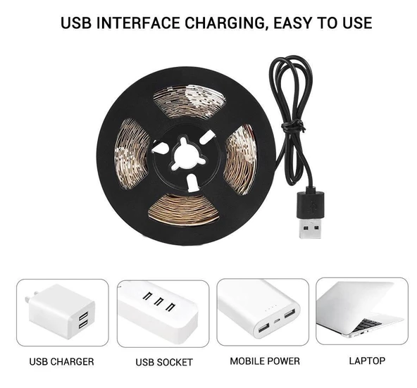 Tam Spektrum Bitki Büyütme Şerit Işık 5V USB Uç 1 mt Dış Mekan - 8