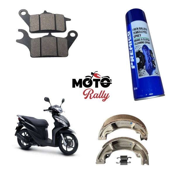 Honda Dio 110 Fren Balata Takımı Ön Ve Arka Ve Balata Sprey ürün görseli 1