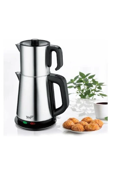 Teba THC-800 CM Elektrikli Çelik Çay Makinesi 1.8 lt Su / 0.8 lt Demlik ürün görseli 1