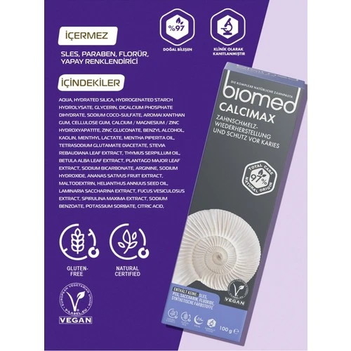 Biomed Calcımax Diş Macunu 100gr - 3