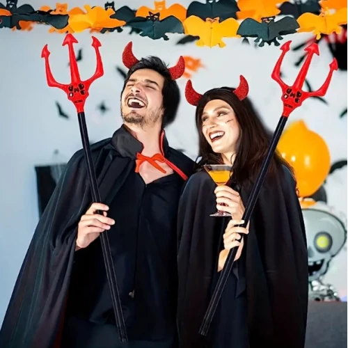 Kırmızı Renk Halloween Cadılar Bayramı Çatal - 3