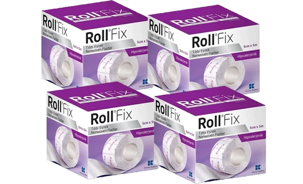 Roll Fix Elastik Sabitleme Bandı Hipoalerjenik Flaster 5 Cm X 5 M 4 Kutu