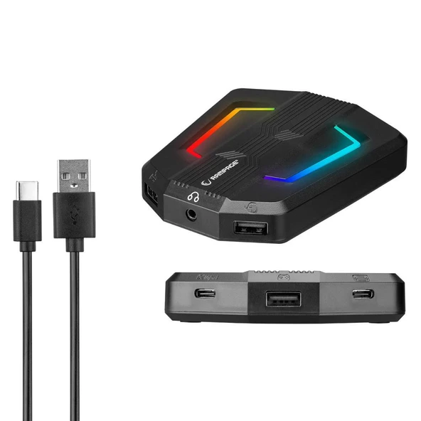 Rampage KM-R92 CHEAT-X USB Mini Klavye+Mouse+Switch Combo Gaming Oyuncu Klavye Mouse Set Rampage - 7