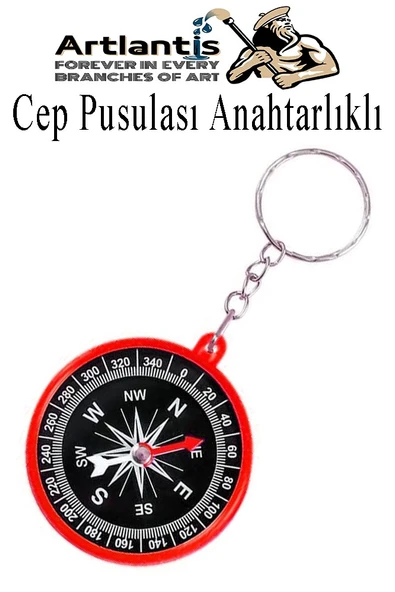 Pusula Anahtarlık Renkli 1 Adet Küçük Pusula Okul Deney Gezi Cep Pusulası Manyetik Pusula Plastik Öğrenci