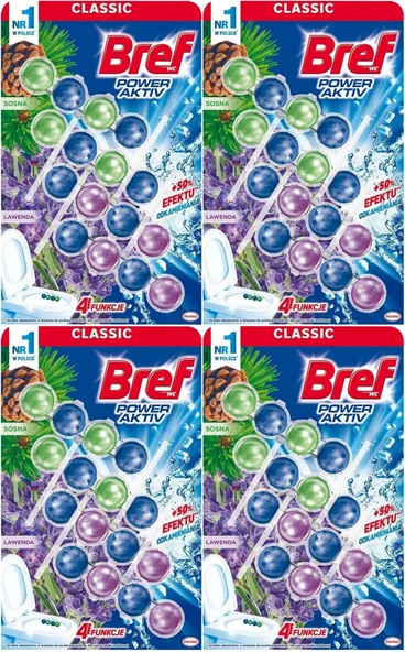 Bref Power Aktiv Klozet Bloğu Çam ve Lavanta Kokulu (16 Lı Set) (4PK*4)