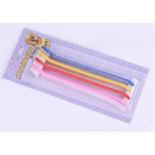 ÇIFT TARAFLI HAYVAN DIŞ FİRÇASI 4 LÜ SET - 3