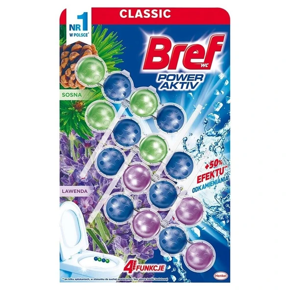 Bref Power Aktiv Klozet Bloğu Çam ve Lavanta Kokulu - Koku Giderici Jel Küpü (Karma 2 Li Set) - 2