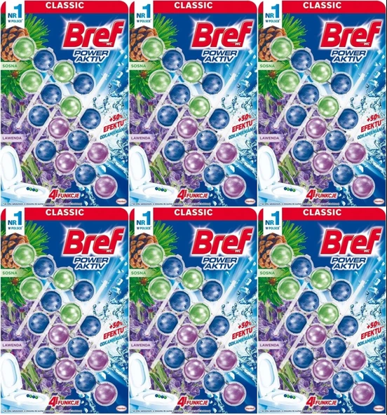 Bref Power Aktiv Klozet Bloğu Çam ve Lavanta Kokulu (24 Lü Set) (6PK*4)