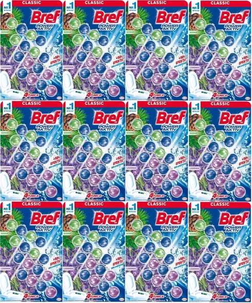 Bref Power Aktiv Klozet Bloğu Çam ve Lavanta Kokulu (48 Li Set) (12PK*4)