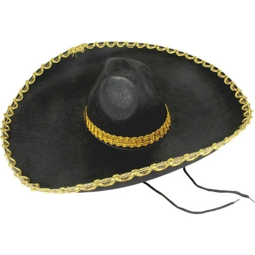 Sombrero Meksika Şapkası Altın Şeritli Yetişkin Boy - 2