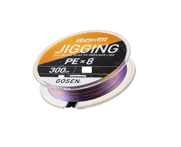 Gosen Jigging Answer Pe 2.0 Jig Ve Tai Rubber İpi 300Mt Multicolor ürün görseli