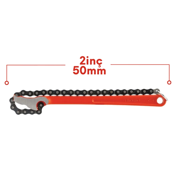 Rıdgıd 31310 15¾''/390mm Hafif Hizmet Tipi Zincirli Boru Anahtarı - 3