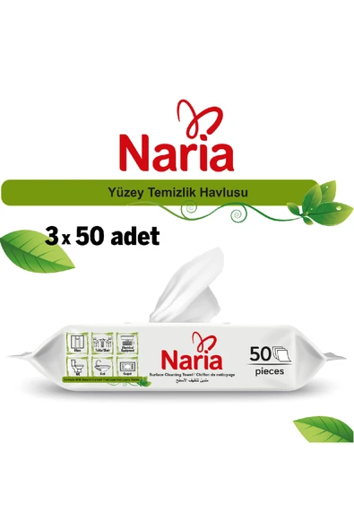 NARİA Yüzey Temizlik Havlusu 3x50 (150 Yaprak)