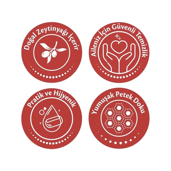 Komili Islak Havlu Mendil 90 Yaprak Gül Kokulu (4 Lü Set) Pratik Kapaklı (360 Yaprak) - Resim 4