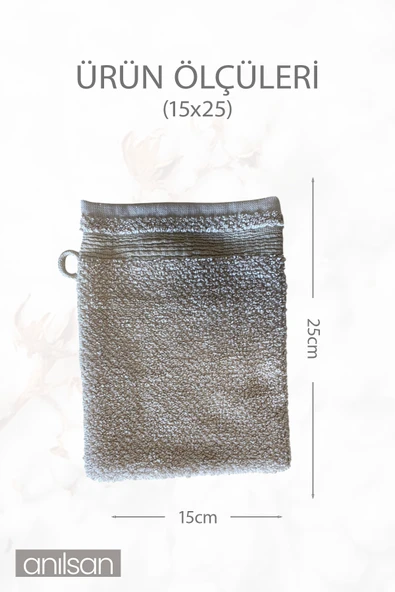 Havlu Banyo Kesesi Bej %100 Pamuk 15x25 Hamam Kesesi - 3